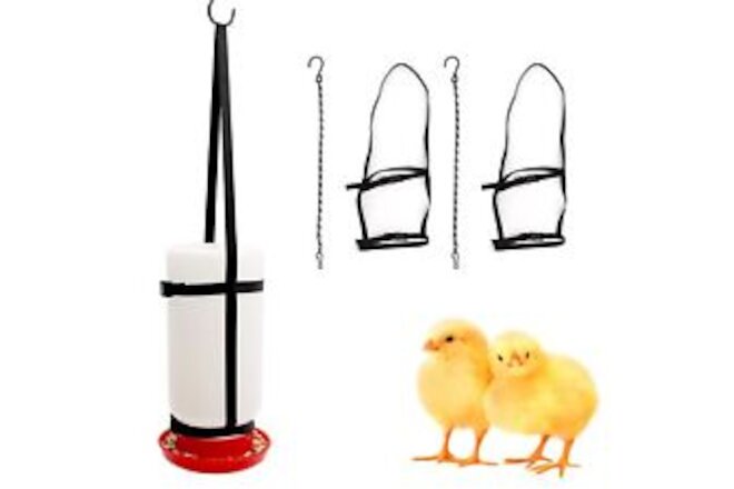 2 Pack Chicken Hanging Straps for Poultry Farm Chicken Waterer Feeder(Bottle ...