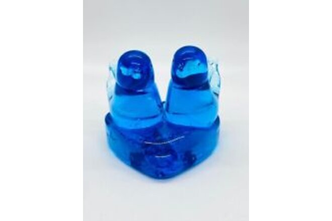 Cobalt Blue Bluebirds of Happiness Heart Shaped Base Signed W. Ward 1989- 112023