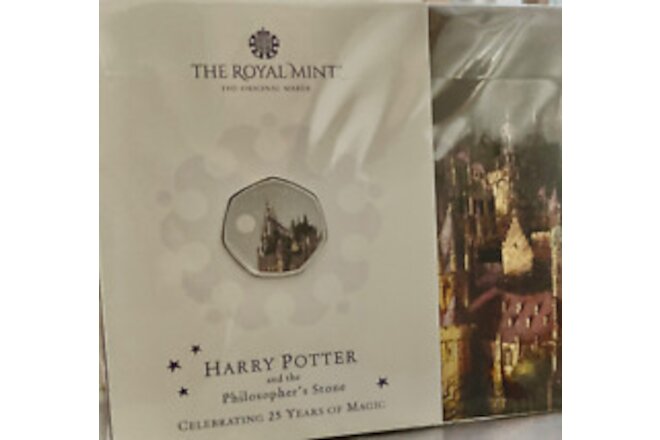 Royal Mint 2023 Harry Potter Hogwarts Color Coin in Folder! BU 50p Coin #4of4