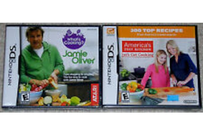 Nintendo DS Lot - What's Cooking Jamie Oliver (New) Let's Get Cooking (New)