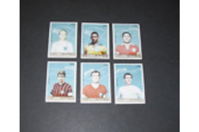 PELE 1968 x6 Champions of Sport AJMAN Soccer Stamp Manama RARE EUSEBIO