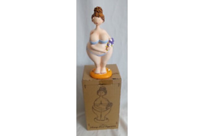 Plump Girl Figurines Bathing Beauties Statues In A Bikini Brunette New With Box