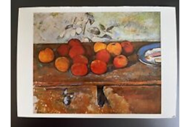 POSTCARD IMPRESSIONISTS- PAUL CEZANNE (1839-1906)- APPLES & PLATE OF BISCUITS