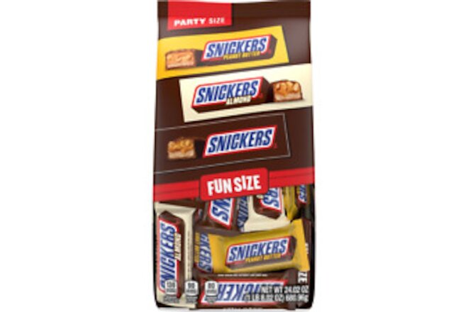 SNICKERS Variety Pack Fun Size Original, Peanut Butter & Almond Milk Chocolate C