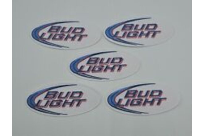 Lot of 5 Bud Light Embroidered Iron On Patch 4" x 1.75"