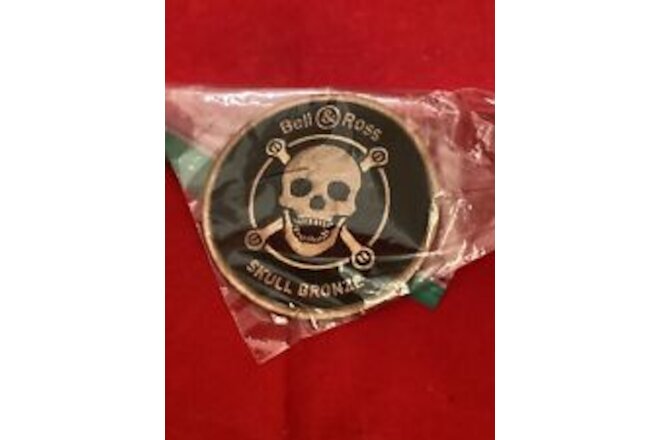 Authentic Bell & Ross Patch SKULL BRONZE PATCH NEW NEVER BEEN USED