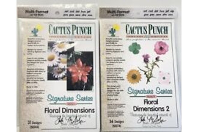2 Cactus Punch Embroidery CD Multi Format Signature Series Floral Dimensions / 2