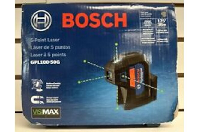 Bosch GPL100-50G 125 ft. Green 5-Point Self-Leveling Laser w/ VisiMax Technology