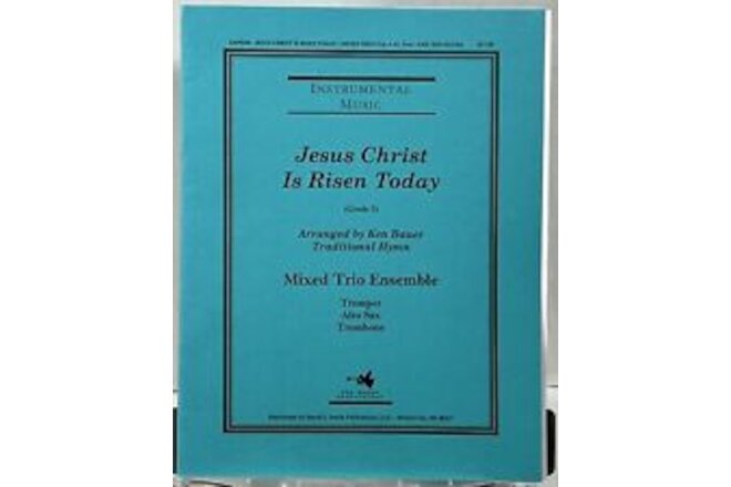 Sacred Instrumental Sheet Music Jesus Christ is Risen Today Brass Trio Ken Bauer