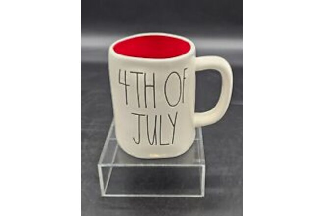 Rae Dunn Magenta 4th of July Patriotic Camper 2 Sided Ceramic Coffee Cup Mug