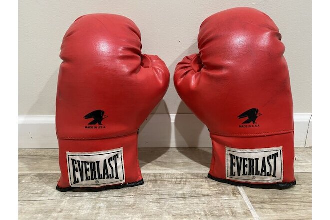 EVERLAST ~ 12 ounce BOXING Gloves ~ RED ~ Used Condition