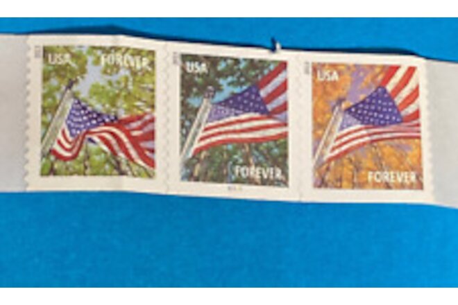USA First-Class Forever ~ A Flag for All Seasons 2013 ~ Stamps 3 pcs.