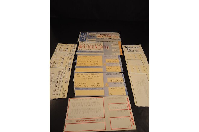 BROADWAY Lot of 11 Ticket Stubs 1981 - 2000 CATS SCARLET MOON OVER BUFFALO...