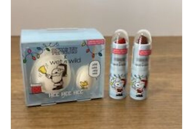 Peanuts x Wet n Wild Charlie Brown & Santa Snoopy Lipstick & Hee Makeup Sponges