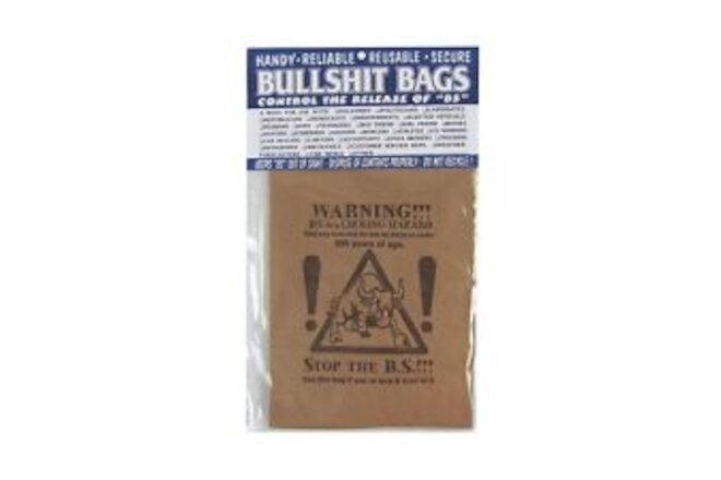 Brown Paper Bullshit Goody Bag Political Gag Gift Novelty Practical Joke Prank