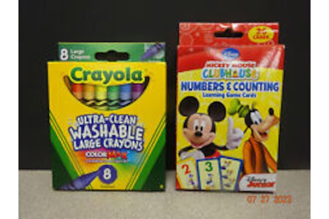 Disney Junior Mickey Mouse Clubhouse Numbers Cards & Crayola Ultra Clean Crayons