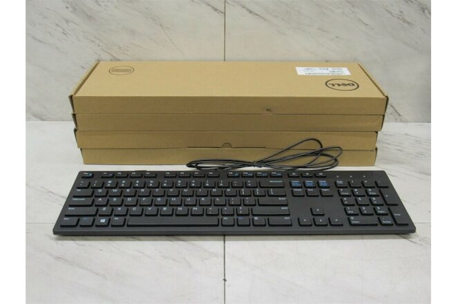 NEW Lot of 4 Dell KB216-BK-US Slim USB Keyboard 0RKR0N 0N6R8G