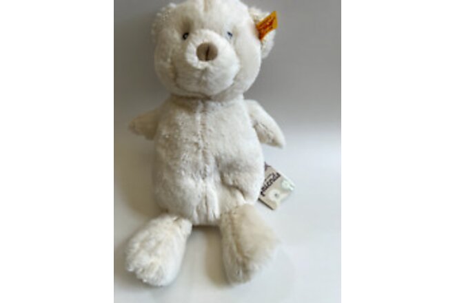 Steiff Giggles Teddy Bear Baby Plush 11" 240584 Stuffed Animal Ivory White, NEW,