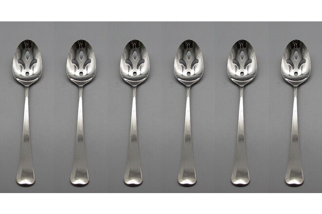 Oneida Stainless DISTINCTION / FIRESIDE  Slotted Serving Spoons - Set of Six *