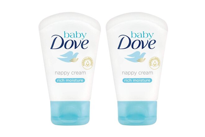 Dove Baby Rich Moisture Nappy Cream  1.58 Oz 45 g x 2 Pack