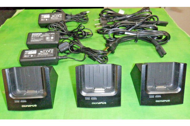 Olympus CR10 USB Cradle Dock 5V AC Adapter A513b for DS5000 DS-5000iD   LOT OF 3