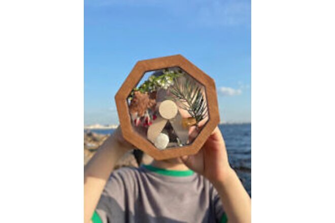 DIY Kaleidoscope Kit Children Toddler Toy Wooden Outdoor Gift For Kids