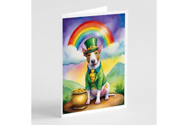 English Bull Terrier St Patricks Day Greeting Card Envelope Pack 8 DAC5529GCA7P