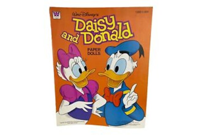 New UNCUT Original Daisy and Donald  Paper Doll 1978. Whitman. Walt Disney