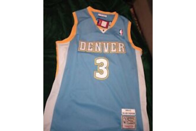 Allen Iverson Sz XL Denver Nuggets 2006 Blue NBA Jersey New