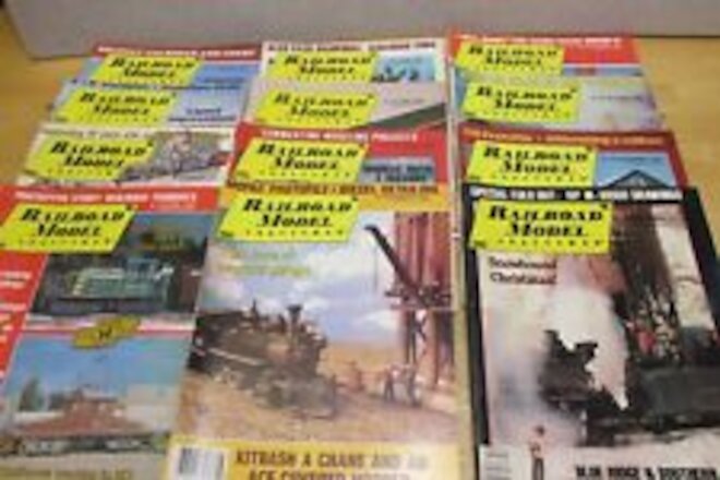 THE COMPLETE YEAR of 12 RAILROAD MODEL CRAFTSMAN FROM 1983