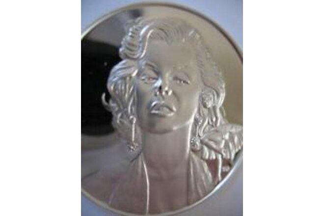 1- OZ..999 SILVER COIN VERY RARE DETAILED CLASSIC MARLYN MONROE 1926-1962 + GOLD
