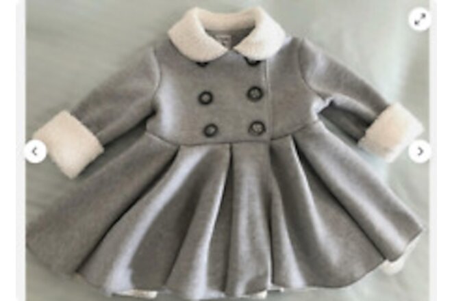 MACK & CO Girl's Darling Fleece Lined Gray Coat(GRAY HEATHER 5)NWT