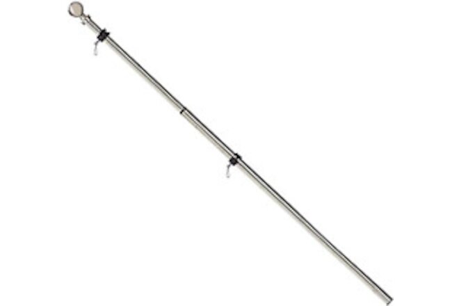 Evergreen Telescoping 5Ft Metal Flag Pole | Incl Two Tangle-Free Ring Clips | St