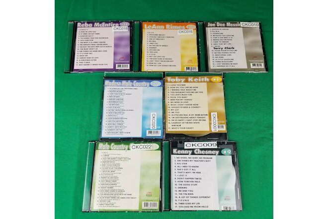 Pre-Owned Lot of 7 Country Karaoke Classics Volume 1, 9, 10, 16, 18, 20, 22