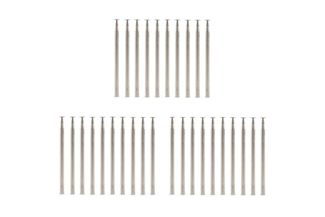 30Pcs 3mm Ultra-Thin T Head Diamond Grinding Bits 1/8" Carving Tools for Stone