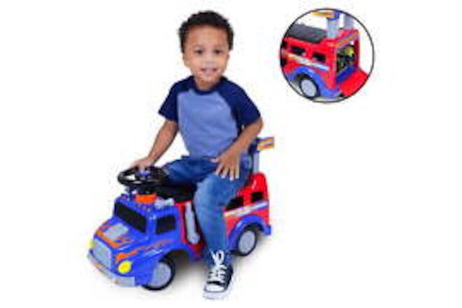 Monster Rig Carrier Transportation Ride on for Kids 1-3 Years Old, Supports