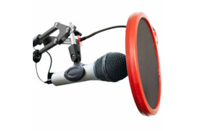 Deco Gear Universal Pop Filter Microphone Wind Screen with Mic Stand Clip