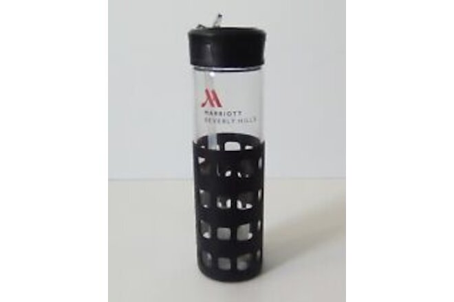 Marriott Beverly Hills hotel collectible glass water bottle - NEW / UNUSED