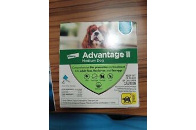 Advantage II for Dogs 11-20 lbs Teal 4pk-4 Month Supply Genuine USA EPA Approved