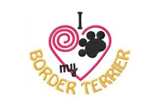 I "Heart" My Border Terrier Short-Sleeved T-Shirt 1381-2 Sizes S - XXL