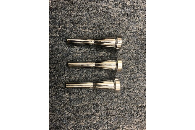 3 Pieces Trumpet Mouthpiece for Bach Standard 5C Rich Tone Nickel Plated