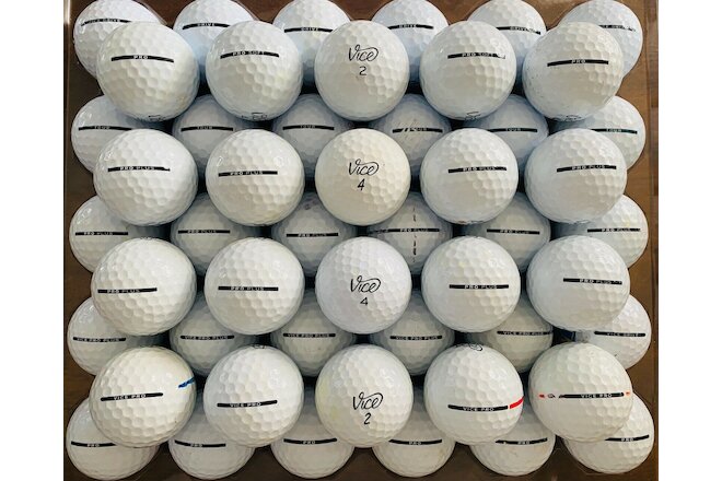 Vice Assorted Golf Balls-Lot of 50-3A Very Good/All Playable (See Pix)