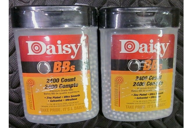 Daisy BB's 2-Pack Precision Zinc Plated 2400 Count .177 caliber 4.5mm 4800 total