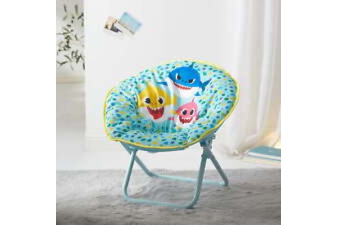 Pink Frog  19" Toddler Mini Saucer Chair, Blue Polyester