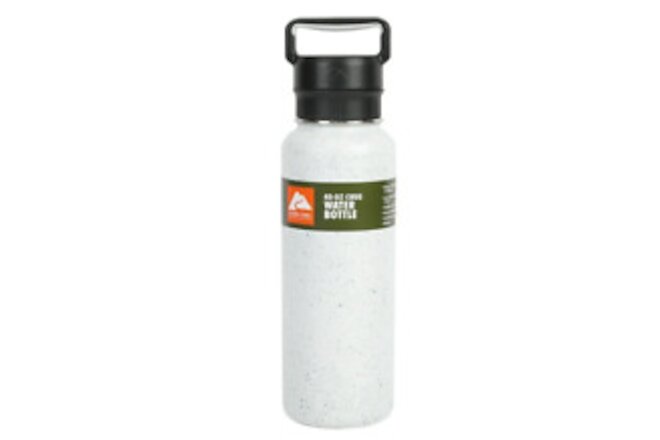 Ozark Trail 40 fl oz Insulated Water Bottle Twist Cap with Loop Handle White