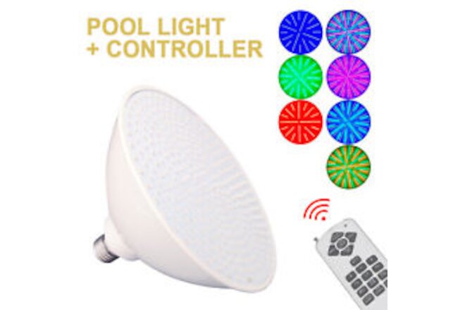 120V 45W LED Color Changing Swimming Pool Light Bulb with Remote Control US