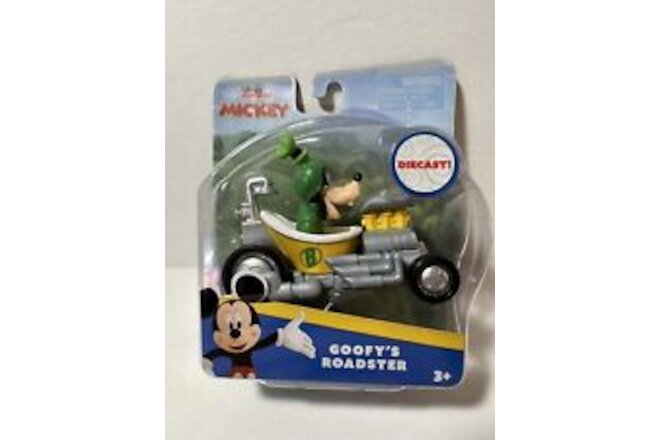 Goofy’s Roadster, Disney Jr. Diecast, Mickey Mouse Funhouse (Brand New)