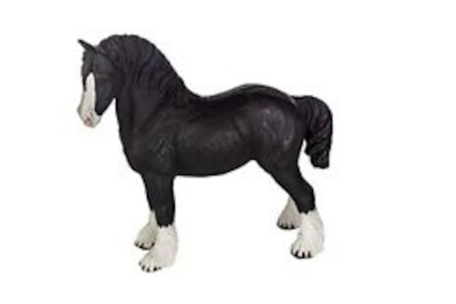 Shire Stallion Figurine - Lifelike 5" Horse Figure - Educational Toy for