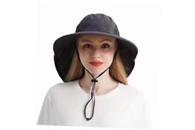 Wide Brim Sun Hat for Men Women,Outdoor UPF 50+ Sun 6 7/8-7 3/8 Dark Grey