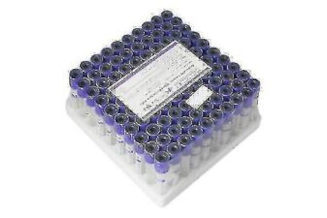 100 Clear Glass Vacuum Blood Tubes 2ml K2 12x75mm Lab Supplies